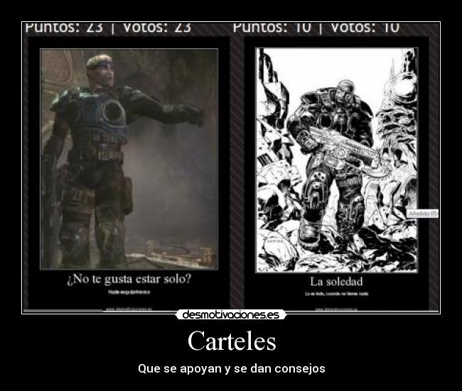 Carteles - Que se apoyan y se dan consejos