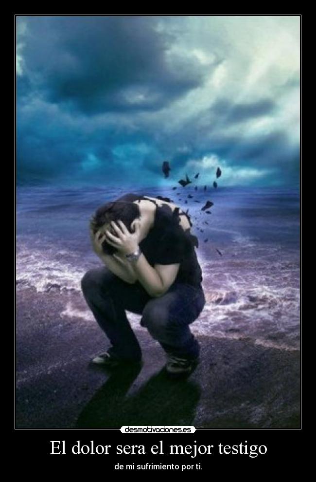 El dolor sera el mejor testigo - de mi sufrimiento por ti.