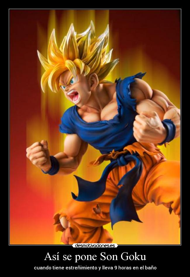 Así se pone Son Goku - cuando tiene estreñimiento y lleva 9 horas en el baño