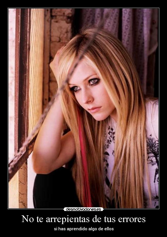 No te arrepientas de tus errores -