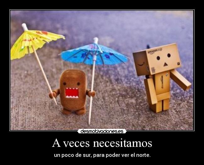 A veces necesitamos - un poco de sur, para poder ver el norte.