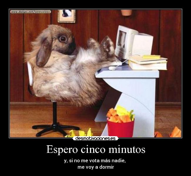 Espero cinco minutos -