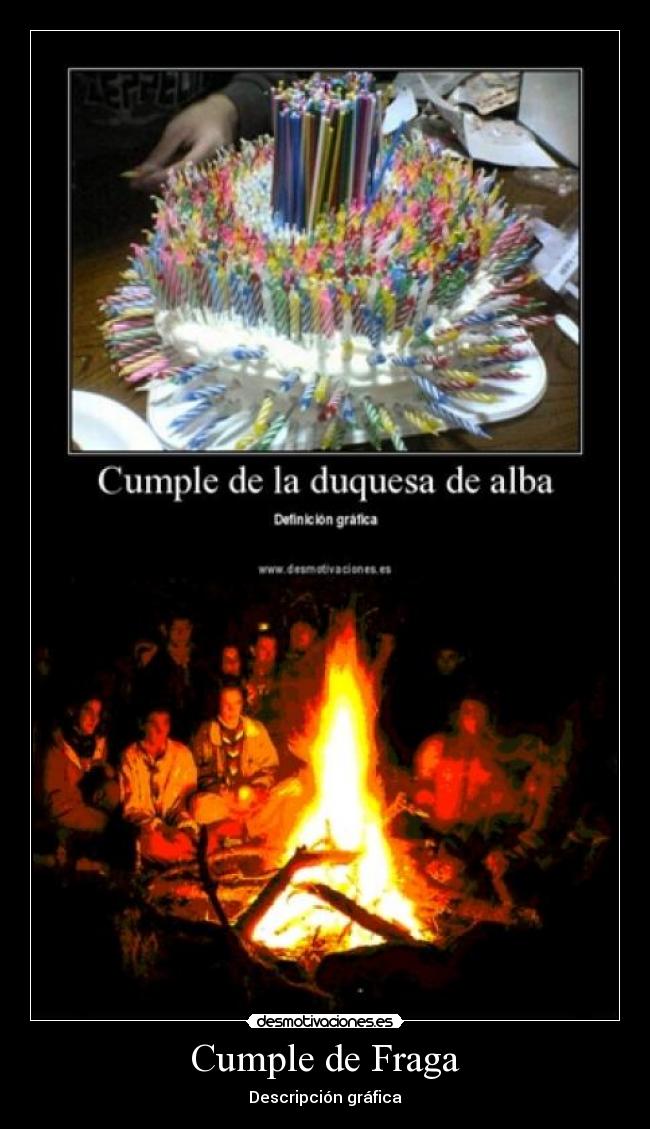 Cumple de Fraga - Descripción gráfica