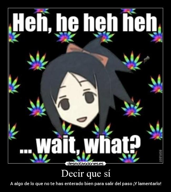 Decir que sí - A algo de lo que no te has enterado bien para salir del paso ¡Y lamentarlo!