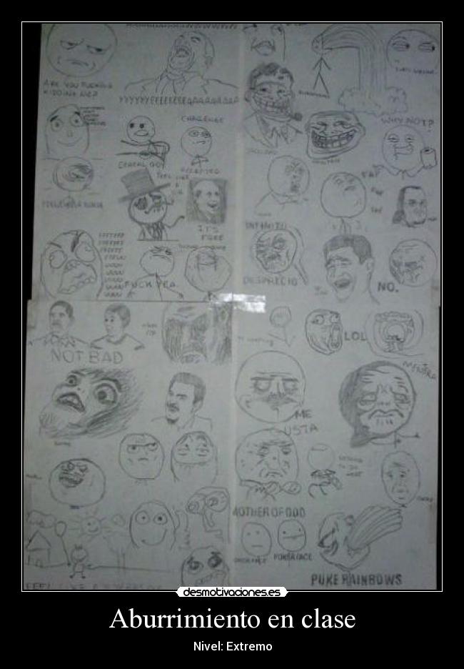 Aburrimiento en clase -