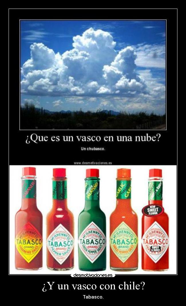 ¿Y un vasco con chile? - Tabasco.