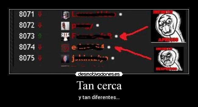 Tan cerca - y tan diferentes...
