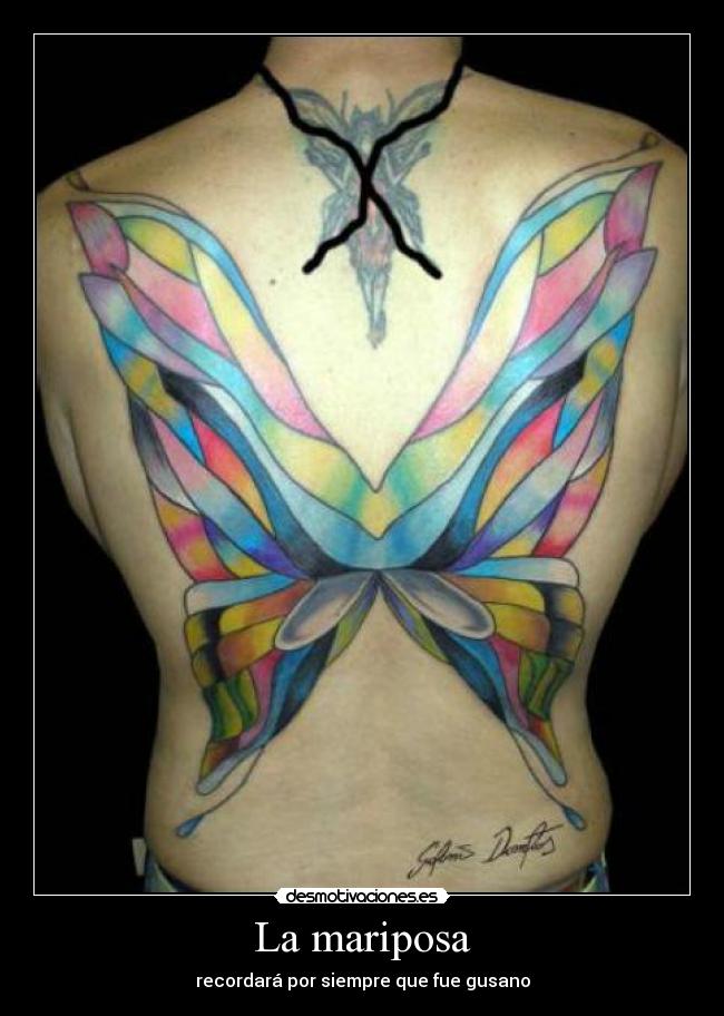 La mariposa - recordará por siempre que fue gusano
