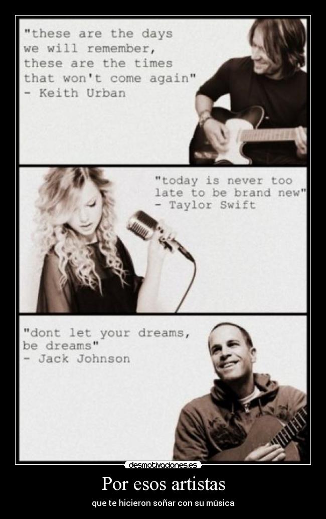 Por esos artistas -
