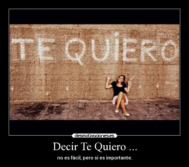 Decir Te Quiero ... -