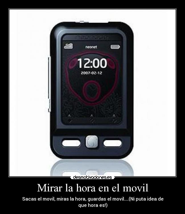 Mirar la hora en el movil - 