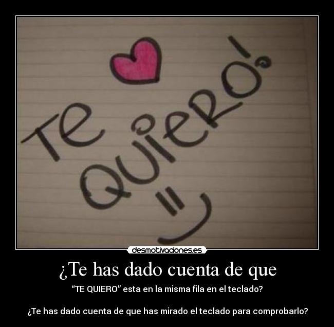 ¿Te has dado cuenta de que - 