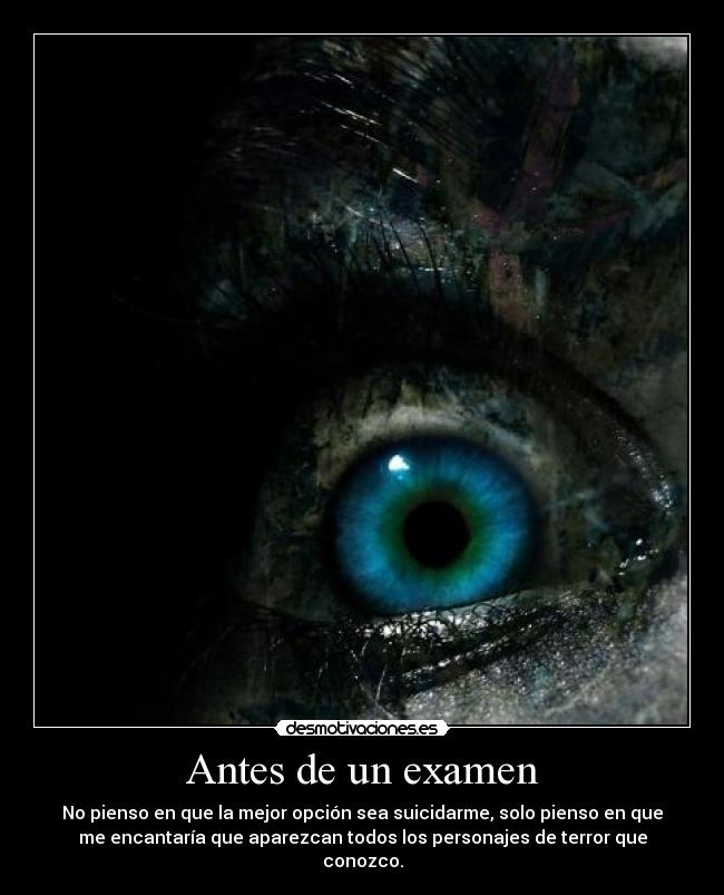 Antes de un examen -