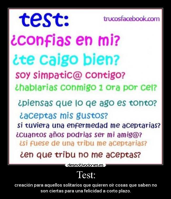 carteles test desmotivaciones
