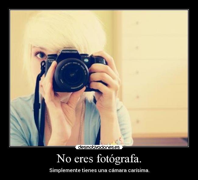 No eres fotógrafa. - 