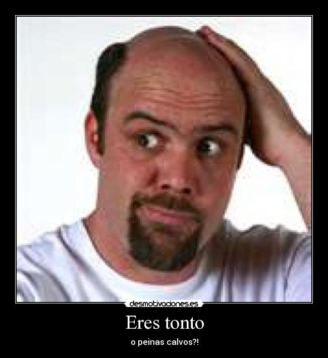 Eres tonto - o peinas calvos?!