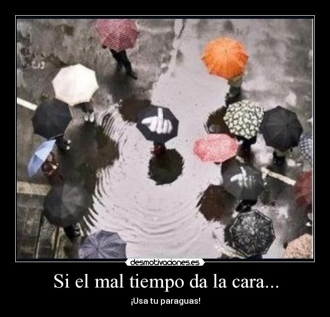 Si el mal tiempo da la cara... - ¡Usa tu paraguas!