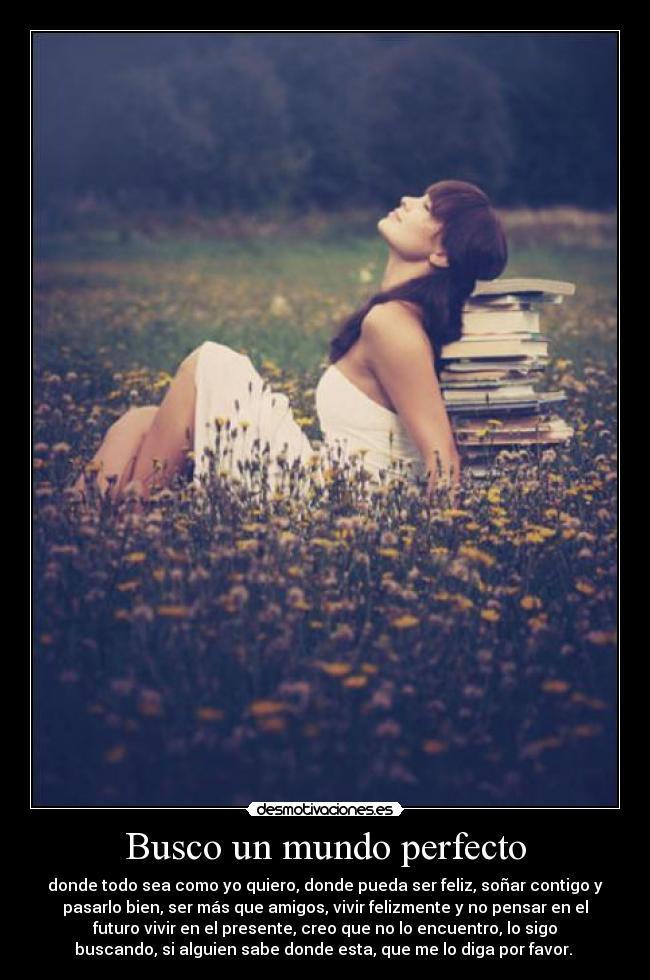 Busco un mundo perfecto -