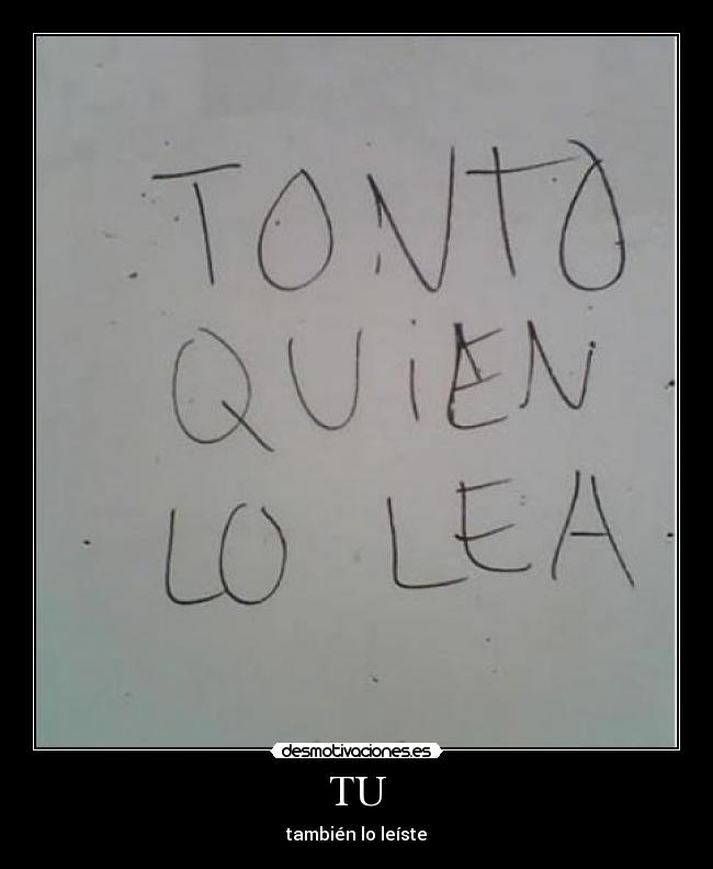 TU - también lo leíste