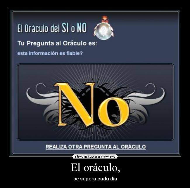 El oráculo, - se supera cada día