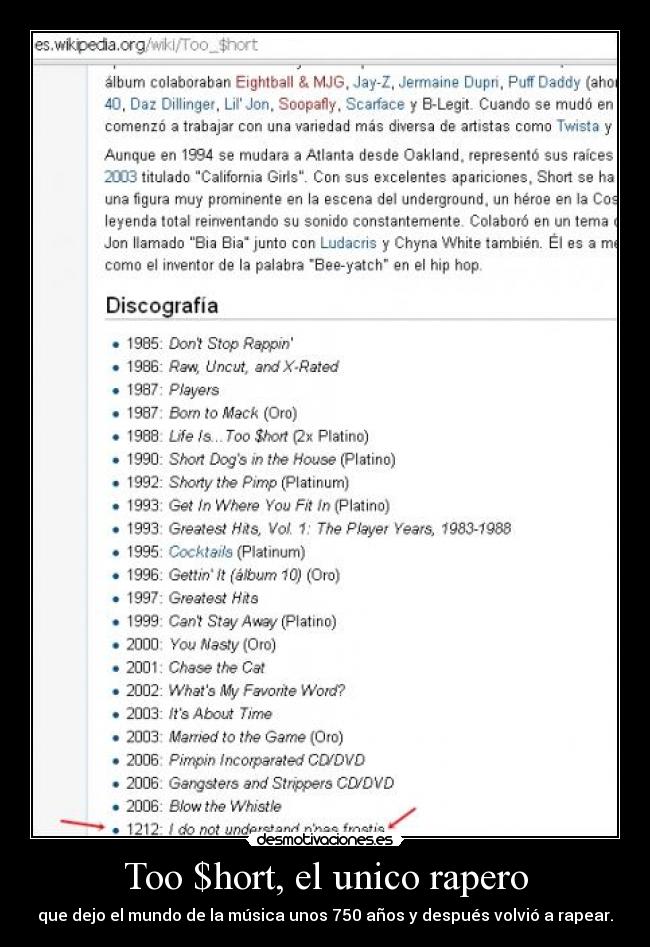 Too $hort, el unico rapero -