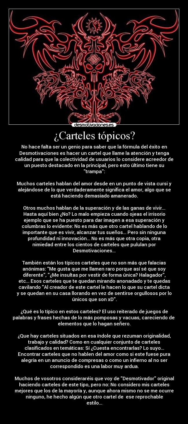 ¿Carteles tópicos? - 