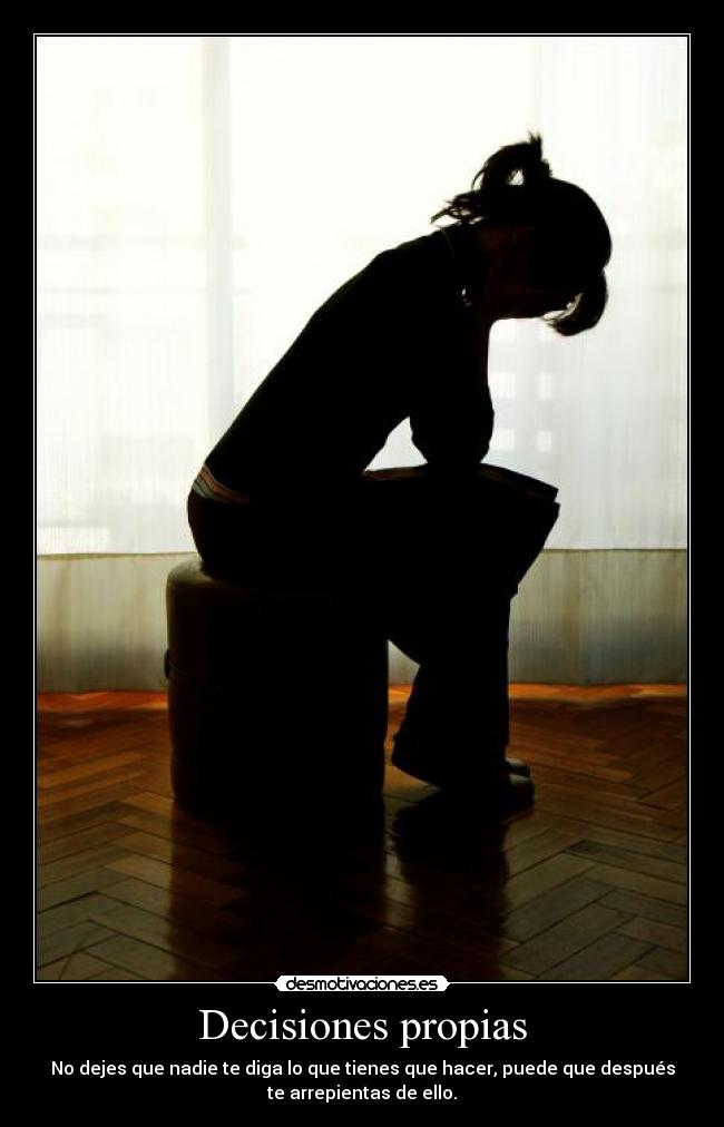 Decisiones propias -