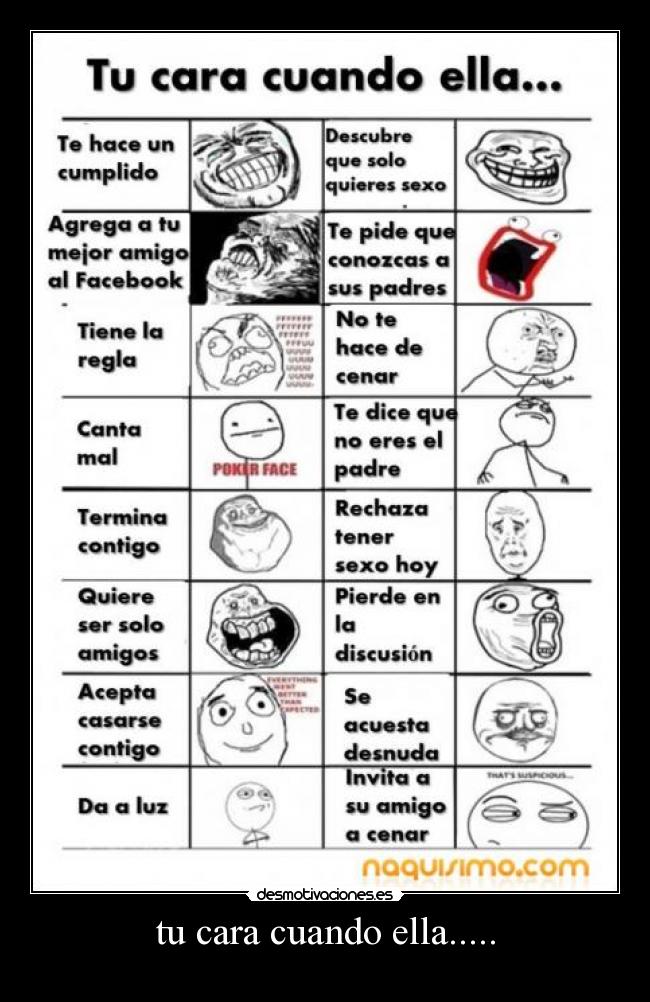 tu cara cuando ella..... -