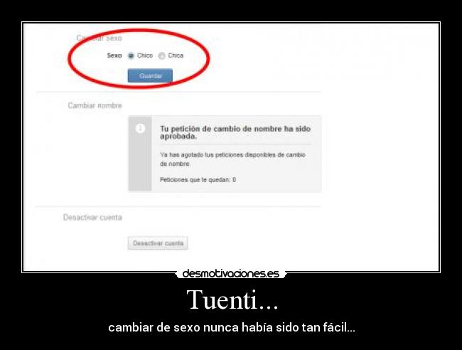 Tuenti... - cambiar de sexo nunca había sido tan fácil...