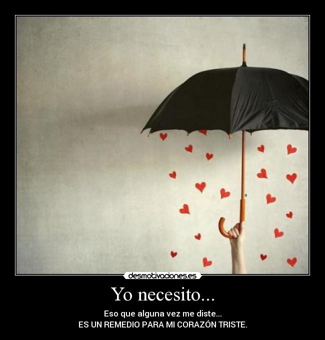 Yo necesito... - 