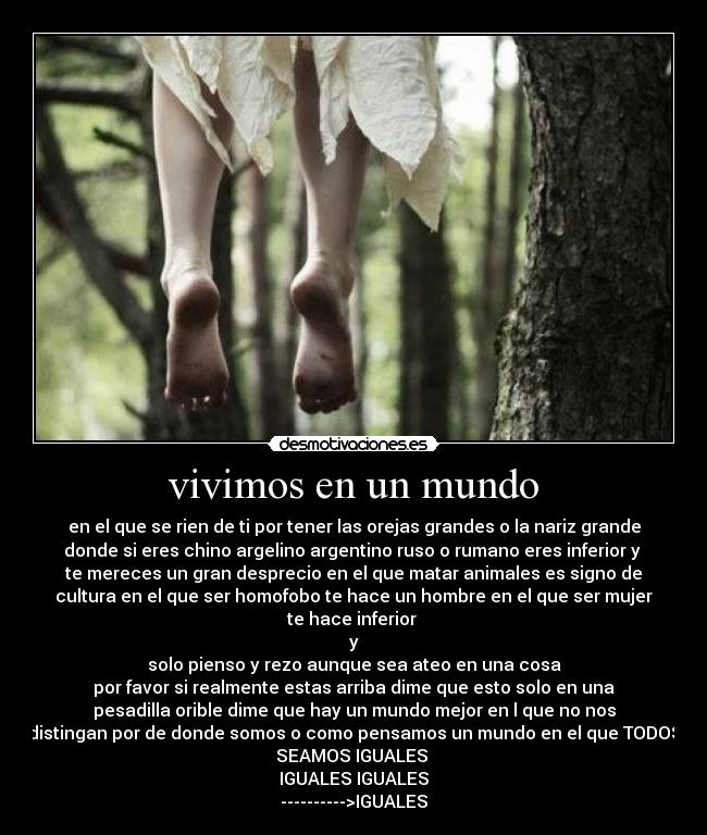 vivimos en un mundo - 