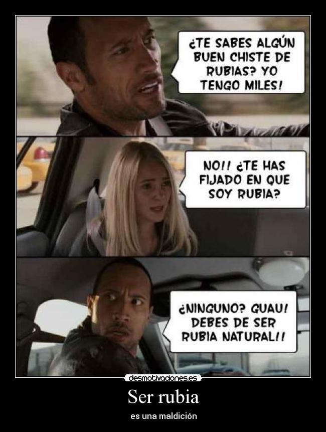 Ser rubia - es una maldición