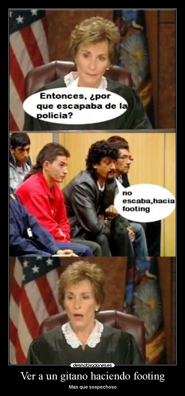 Ver a un gitano haciendo footing -