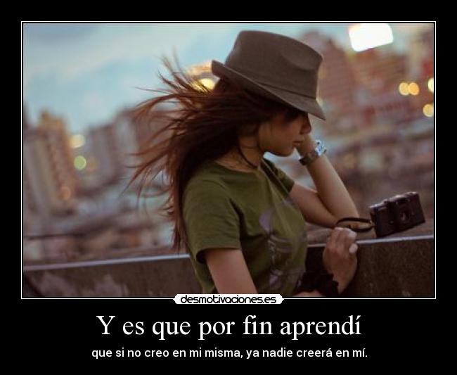 Y es que por fin aprendí - 