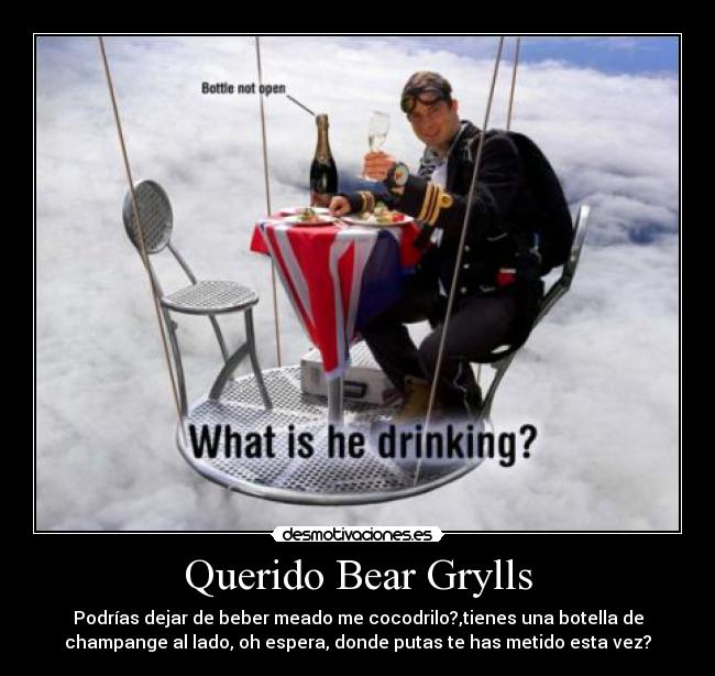 carteles bear grylls donde cono estas desmotivaciones