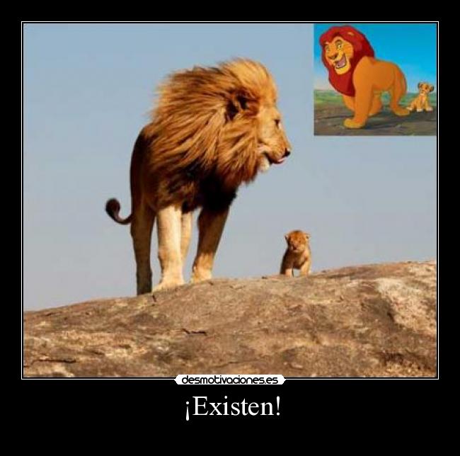 carteles leon simba mufasa desmotivaciones