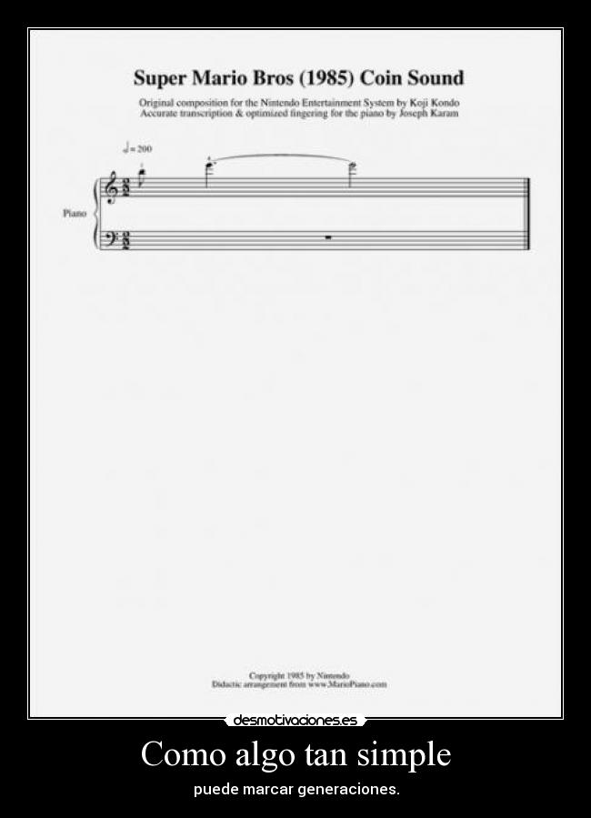 Como algo tan simple - puede marcar generaciones.