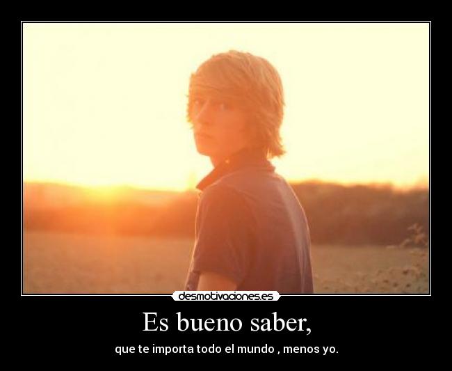 Es bueno saber, - 