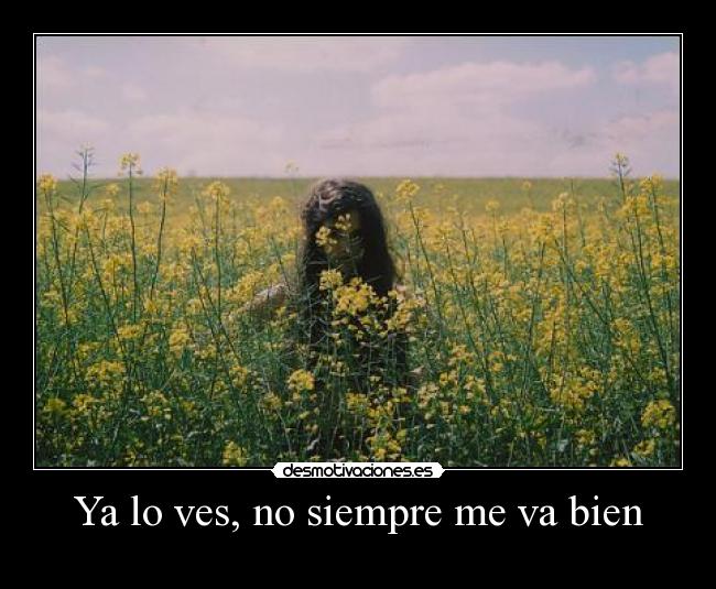 Ya lo ves, no siempre me va bien -
