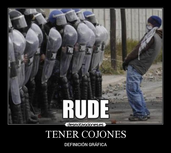 TENER COJONES - DEFINICIÓN GRÁFICA