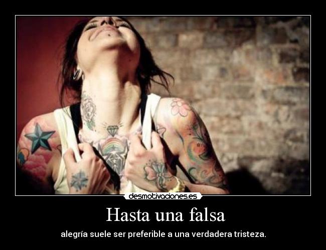 Hasta una falsa -