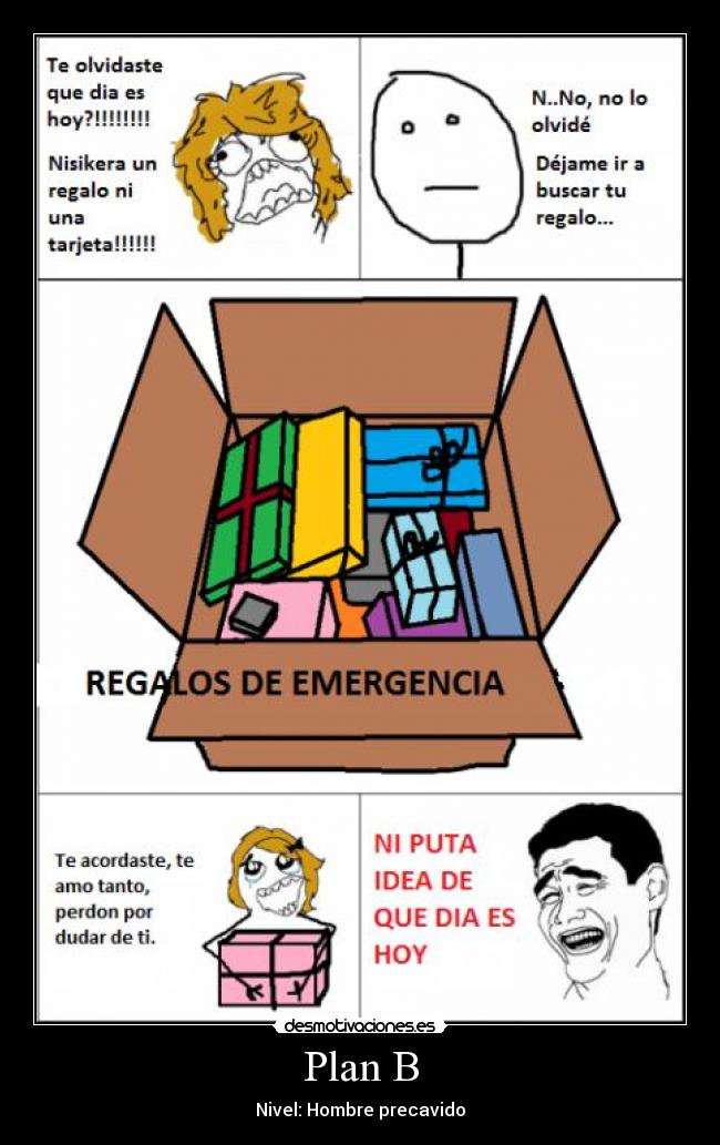 Plan B - Nivel: Hombre precavido