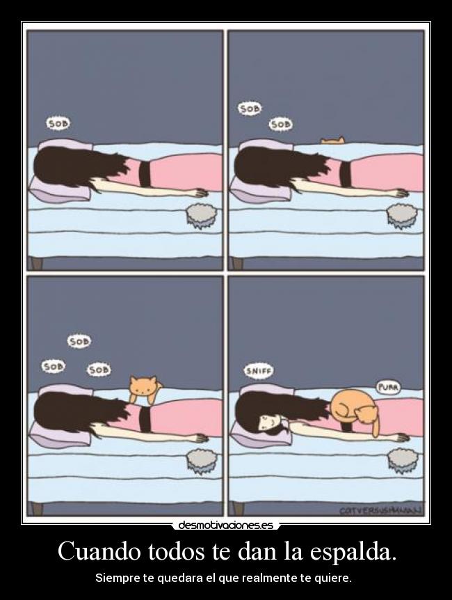 Cuando todos te dan la espalda. -