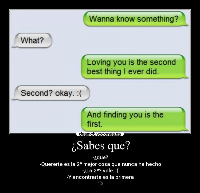 ¿Sabes que? -