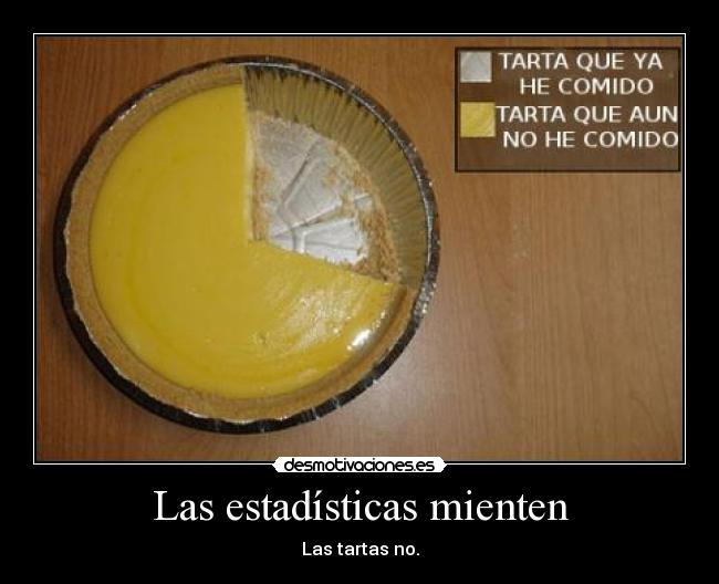 Las estadísticas mienten - Las tartas no.