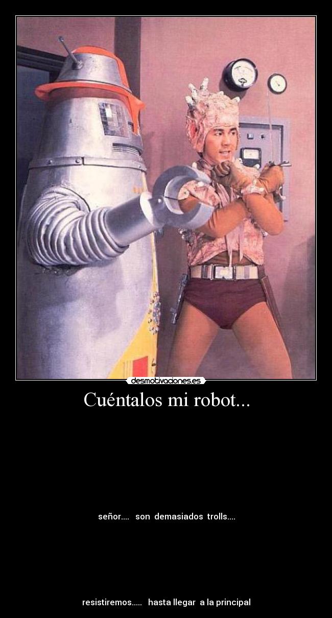 carteles robot anime guerreo trolls japon desmotivaciones