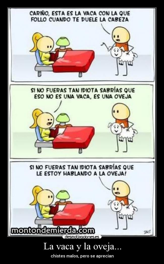 La vaca y la oveja... - chistes malos, pero se aprecian