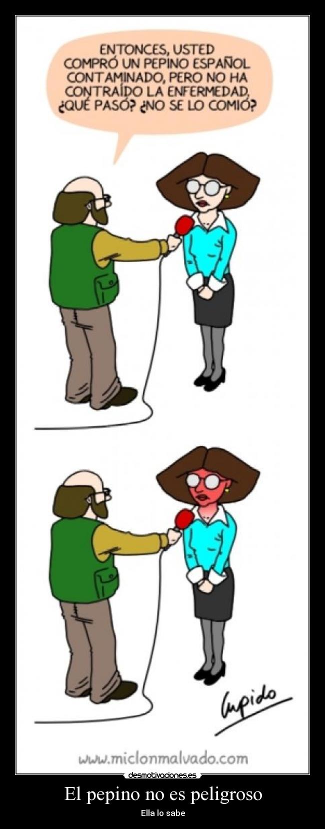 El pepino no es peligroso -