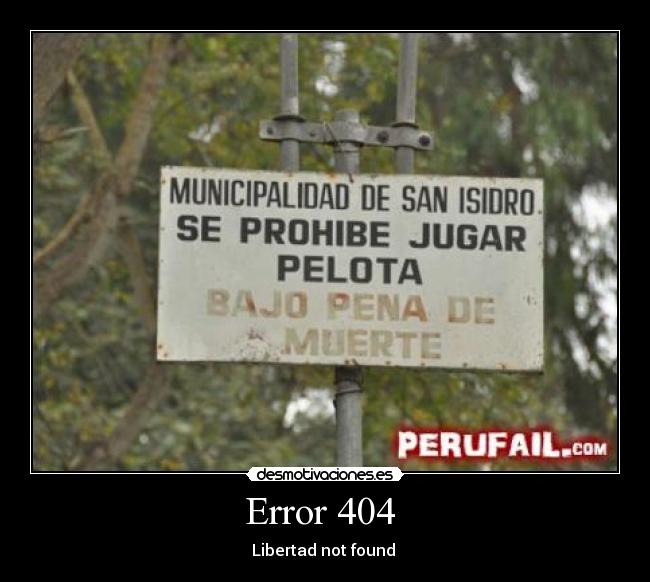 Error 404 - Libertad not found