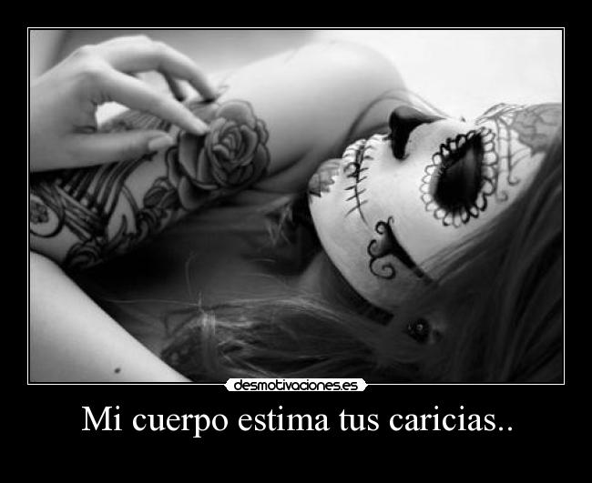 carteles cuerpo estima tus caricias desmotivaciones